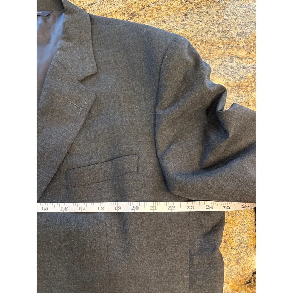 Brooks Brothers Brooksease Mens 50L‎ Gray 100% Wool Blazer Jacket Made in Canada
